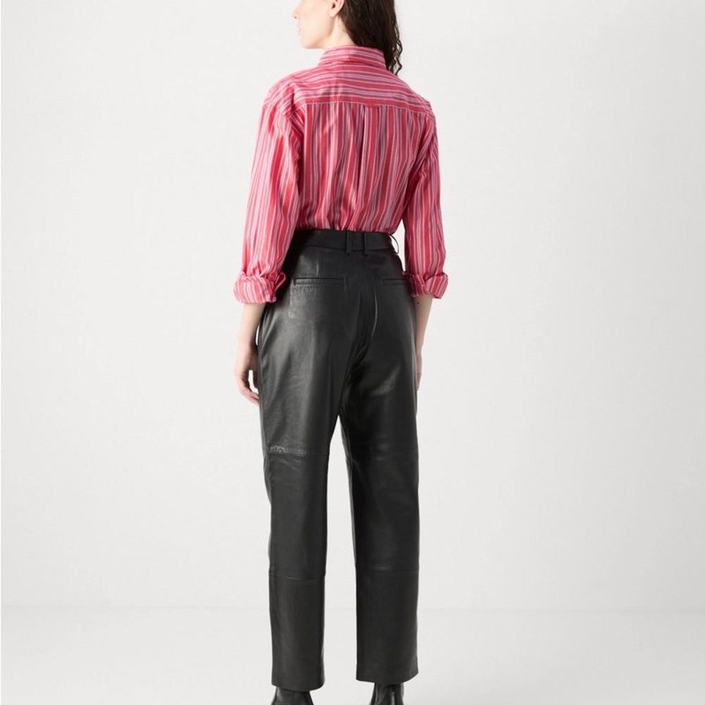 SCOTCH & SODA Leather Robyn trousers pants black size small NWT pockets - Picture 3 of 15